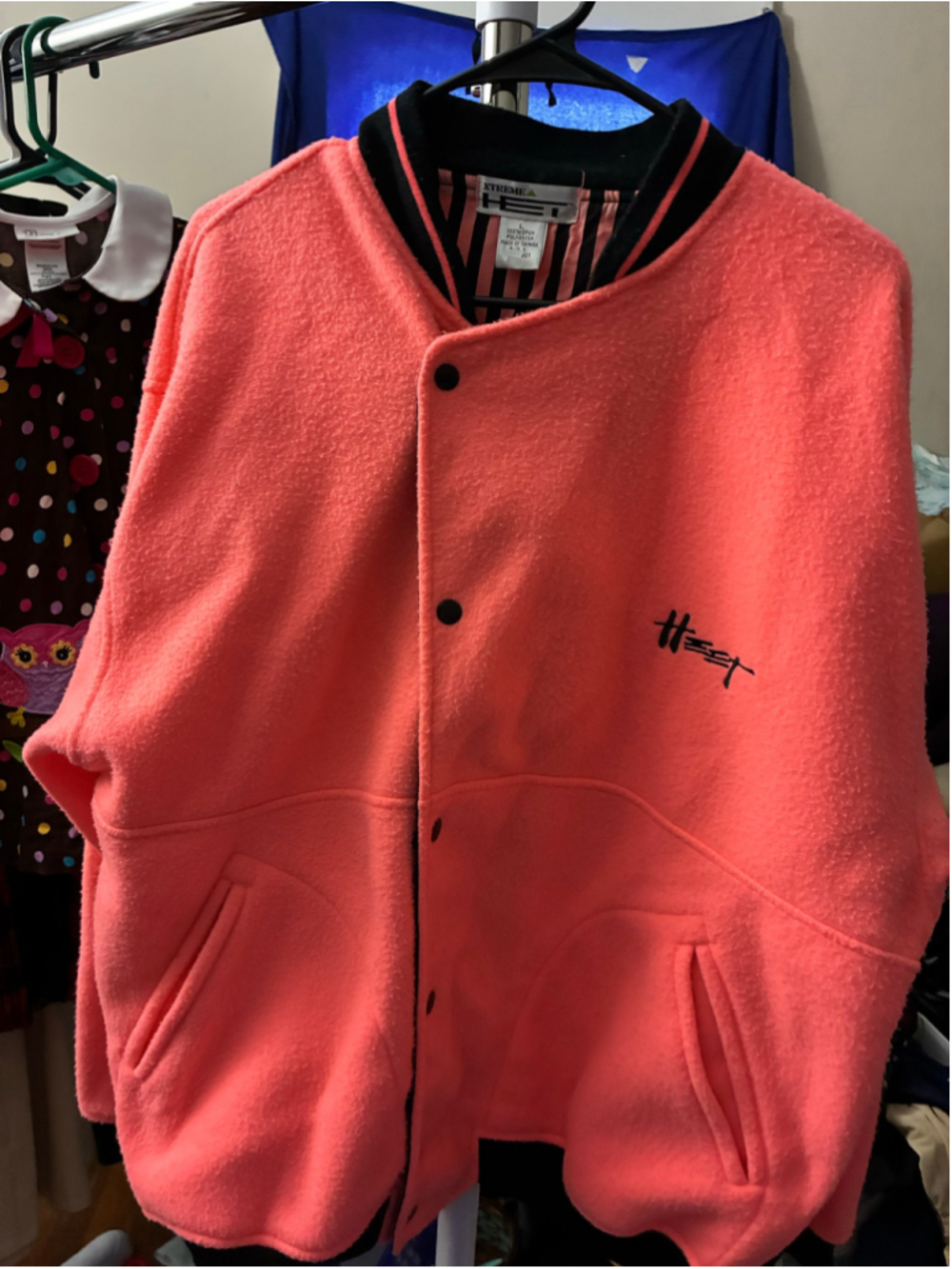 Women's Xtreme Heet Varsity Jacket Size L Pink Black